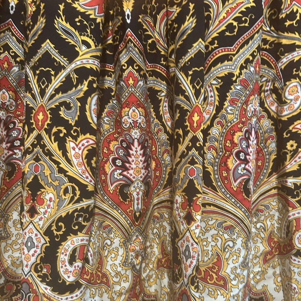 NWT VTG Susan Bristol Rayon Wool Midi Skirt-Multicolor Paisley-Sz 14-Gypsy-Boho - Picture 4 of 10
